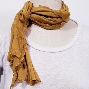 Deep Gold Flutter Scarf Lightweight Women Accessory Mult…